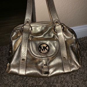 Michael Kors Gold Leather Purse